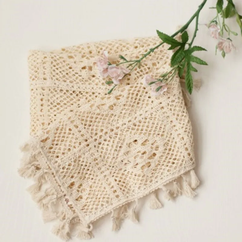 Baby Swaddle Blanket - Matras fotografi baru lahir, alas renda