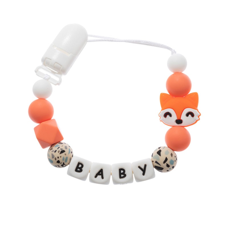Baby Pacifier Clip - Kartun Personalized Nama Buatan Tangan Dot