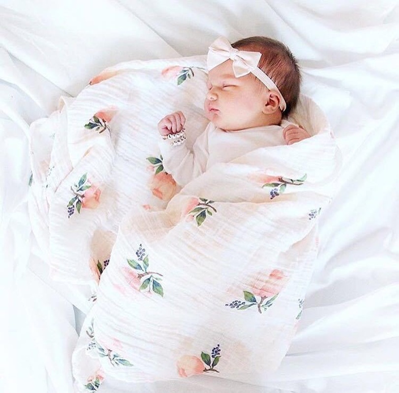 Baby Swaddle Blanket - Selimut Bayi Swaddle Rose 120x120cm 70%