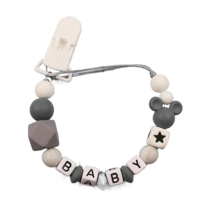 Baby Pacifier Clip - Bayi pribadi nama dot silikon klip