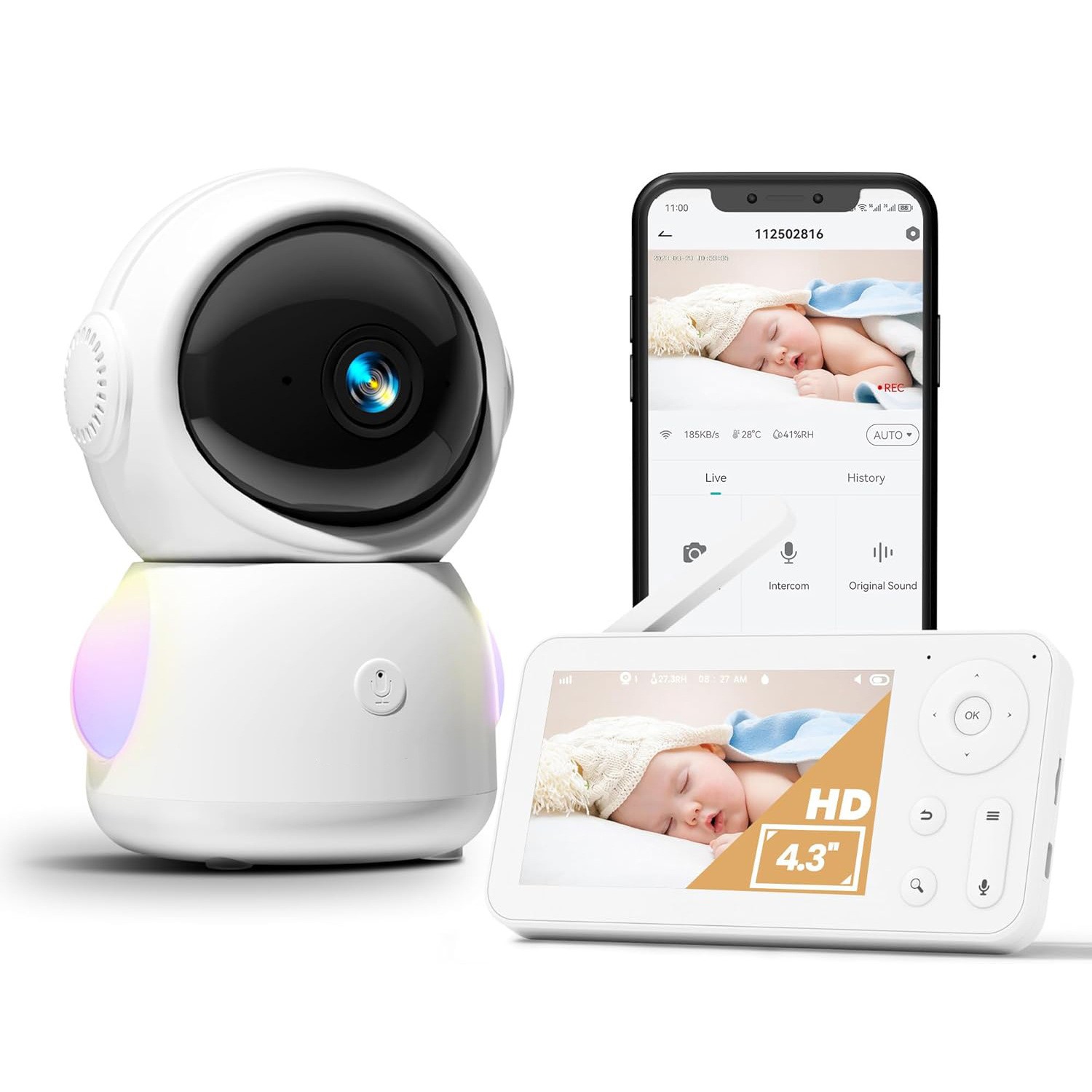 Layar 4.3 Inci 2MP 1080P Inter - Wireless Baby Monitor ulasan dan harga