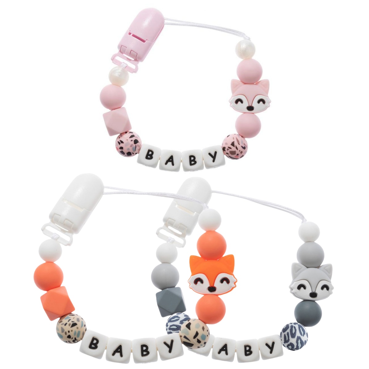 Kartun Personalized Nama Buata - Baby Pacifier Clip ulasan dan harga