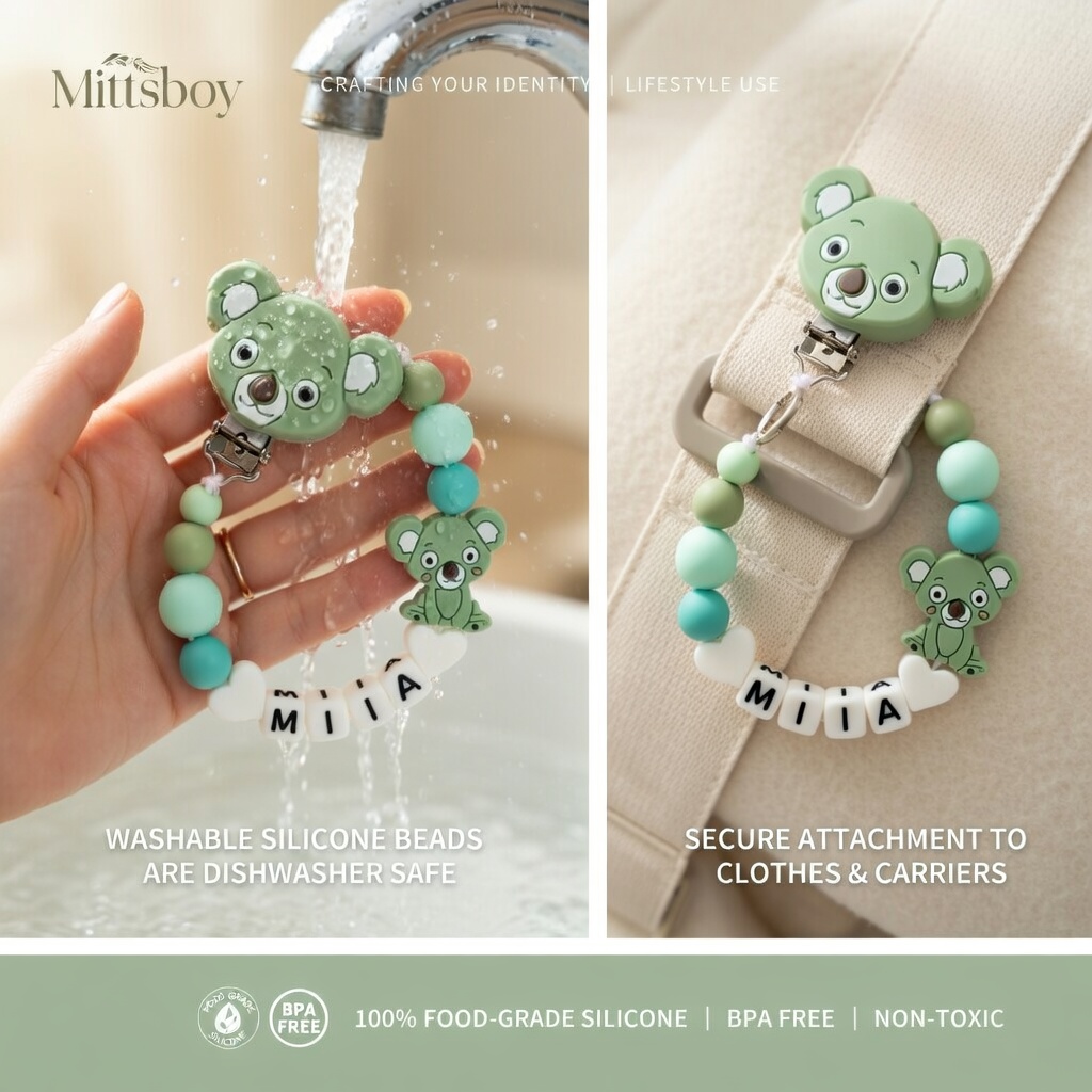 Klip Empeng Bayi Silikon Ranta - Baby Pacifier Clip ulasan dan harga