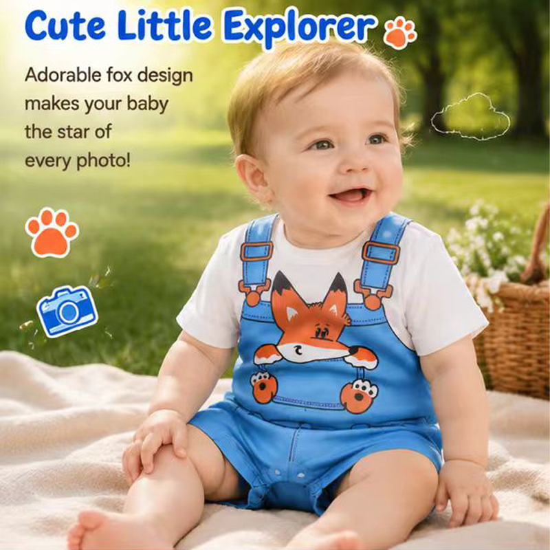 Romper Overall Denim Palsu Rub - Baby Products On Sale ulasan dan harga