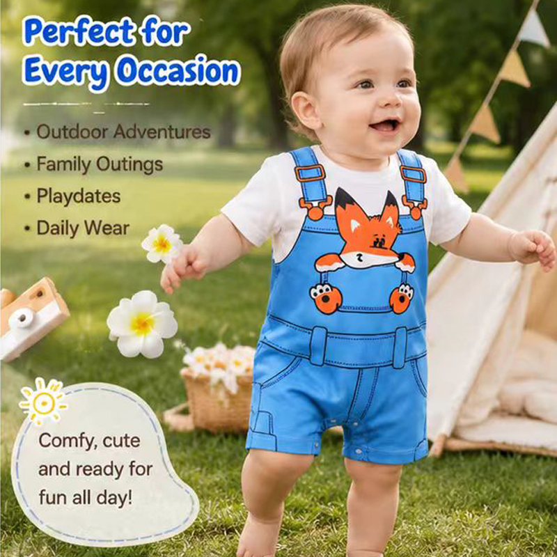 Romper Overall Denim Palsu Rub - Baby Products On Sale ulasan dan harga