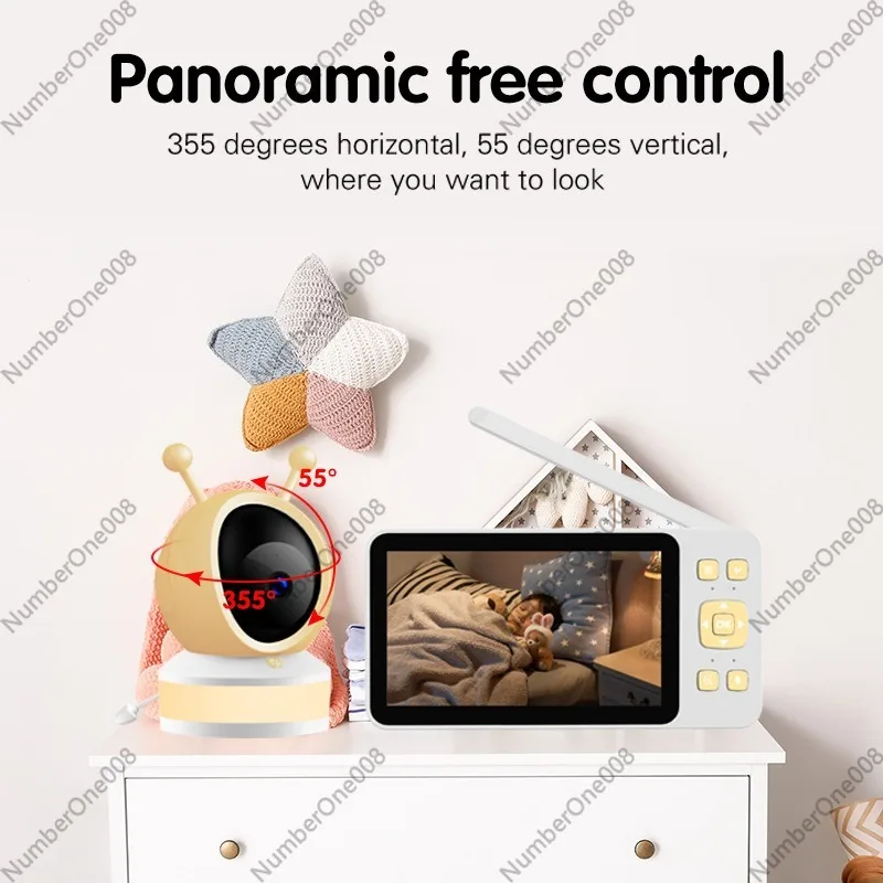 Monitor Bayi HD 5 Inci, Kamera - Wireless Baby Monitor ulasan dan harga